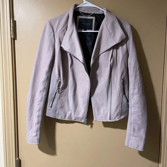 Andrew Marc New York Cream Real Leather Jacket - Picture 2 of 9